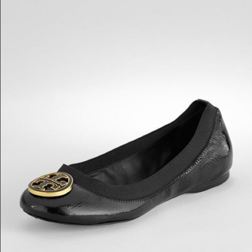 Tory Burch Black Caroline Flats Sz 7.5